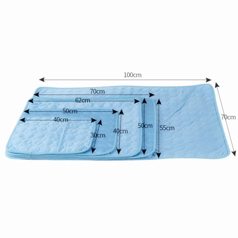 Pet Cooling Mat Ice Silk Summer Bed 6