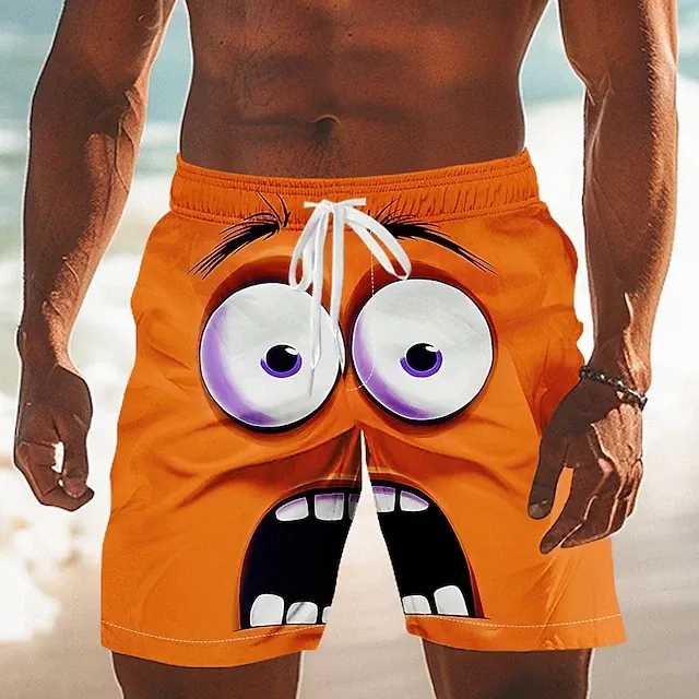 Funny Face 3D Printed Board Shorts 2