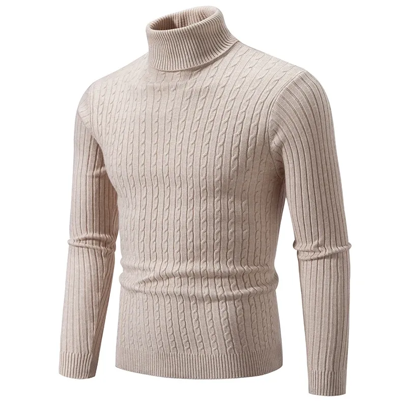 Men's High Neck Knit Turtleneck Sweater 2