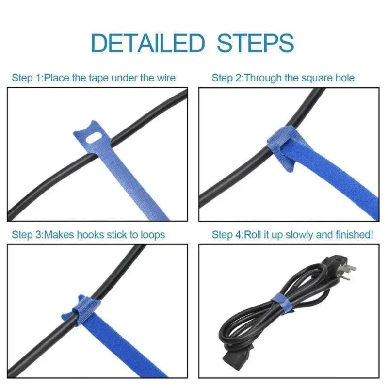 Reusable Velcro Cable Ties Organizer 4