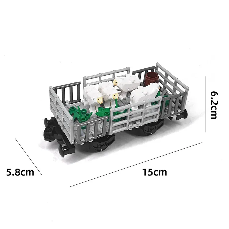 Farm Animal Train Carriage Building Blocks Set 5