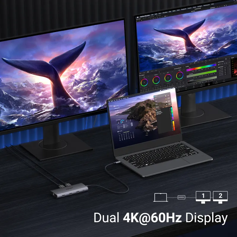 UGREEN 10-in-1 Dual HDMI USB C Hub 3