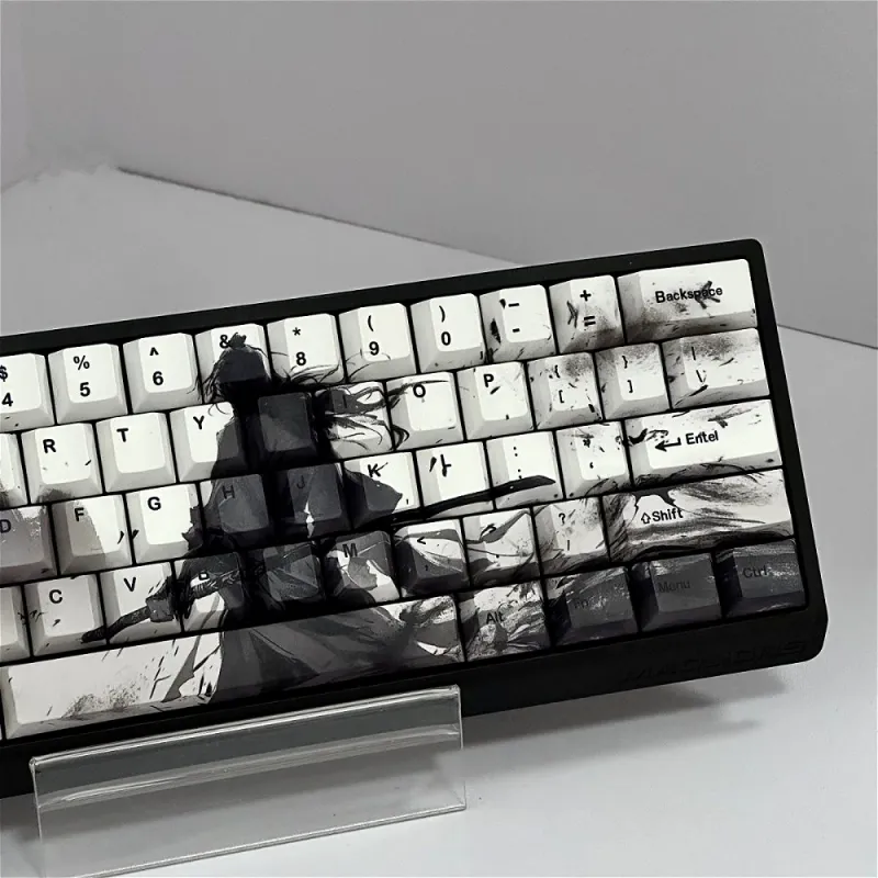 Samurai PBT Keycaps - Black/White 1