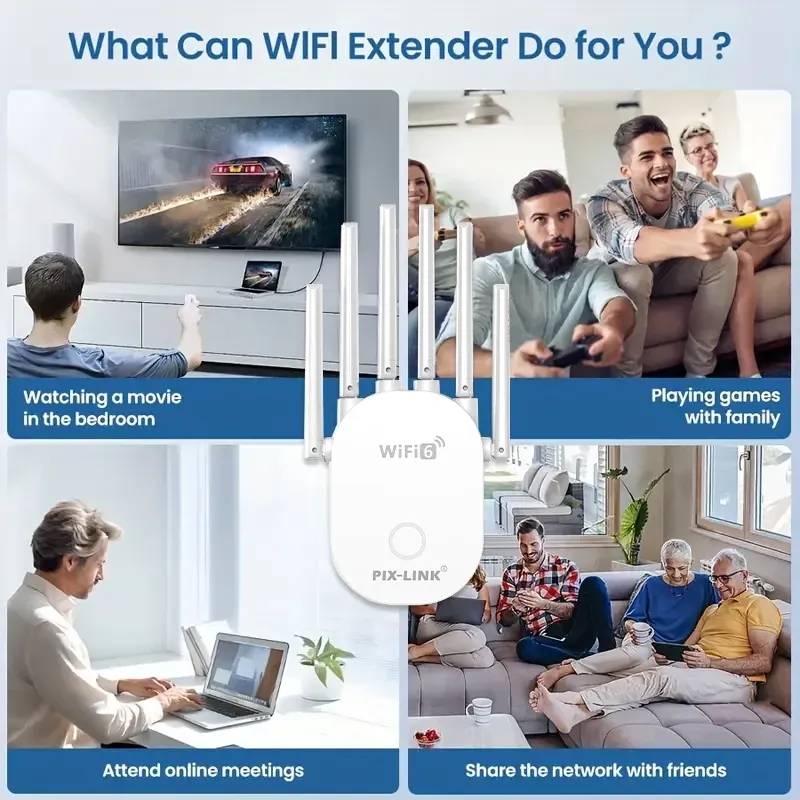 PIXLINK AX1800 WiFi 6 Router 6
