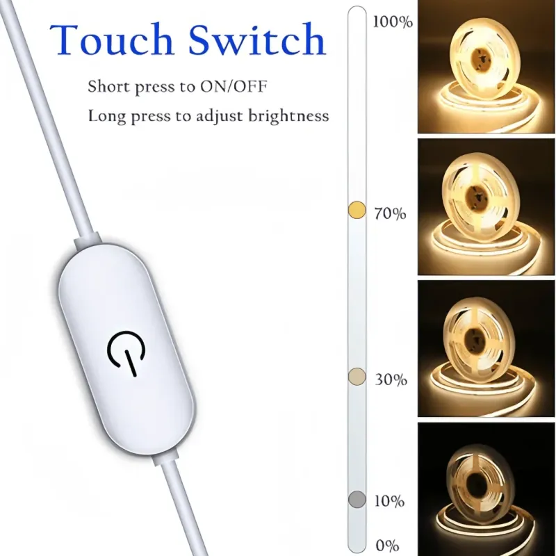 USB COB LED Touch Dimmable Strip 2
