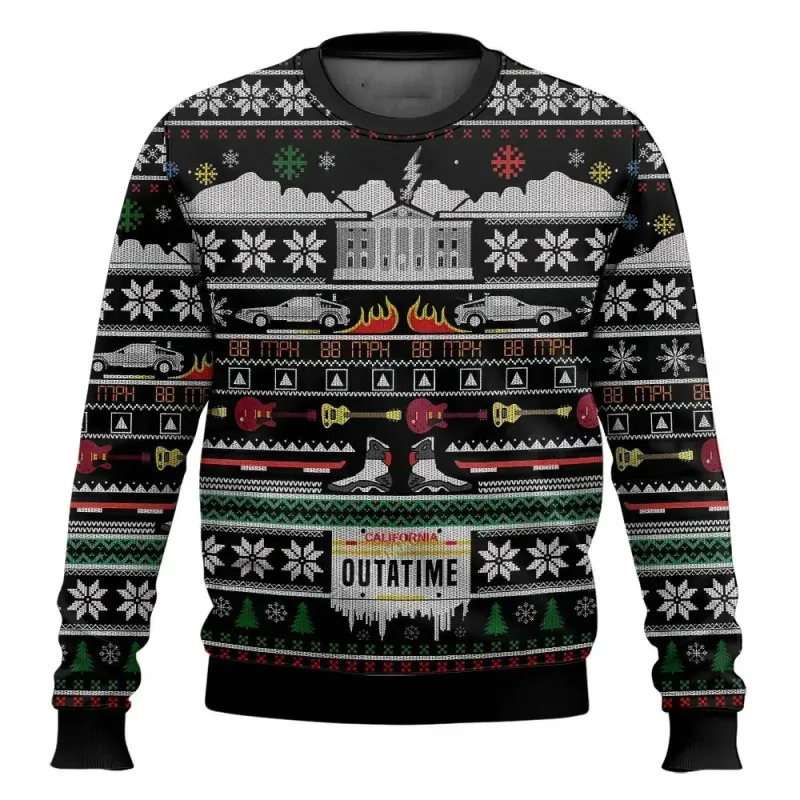 Back to the Future Christmas Sweater Pullover 4
