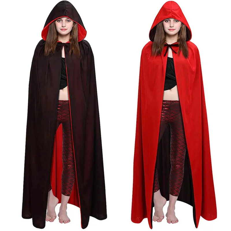 Reversible Vampire Hooded Cloak Cape 1
