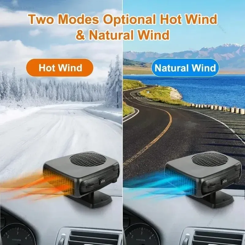 150W 12V/24V Car Heater Defroster Fan 5