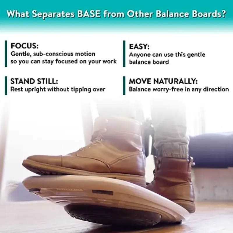 Gray Standing Desk Balance Board with Anti-Fatigue Mat 2