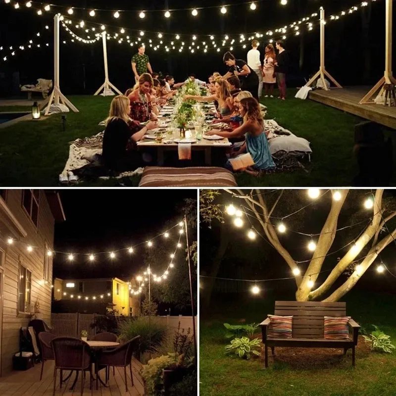 Solar Crystal Globe LED String Lights 5