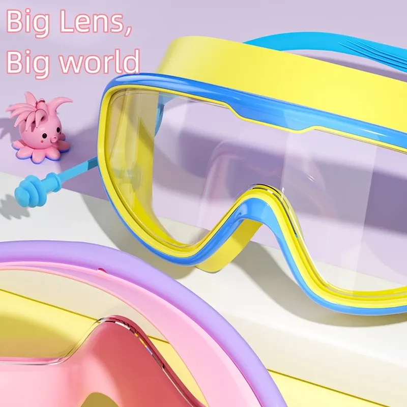Big Frame HD Anti-fog Kids Swim Goggles 2