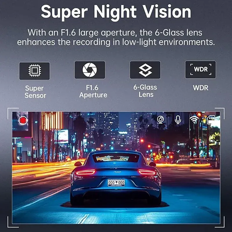3-Channel 4K UHD Car Dash Cam 4