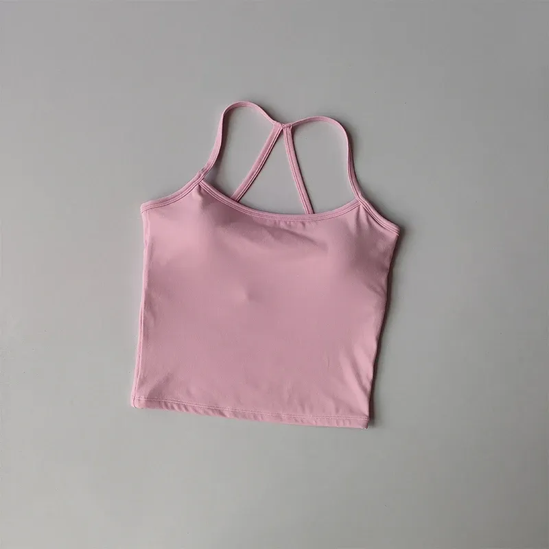 Seamless Nude Scrunch Push-Up Yoga Tank Top 2