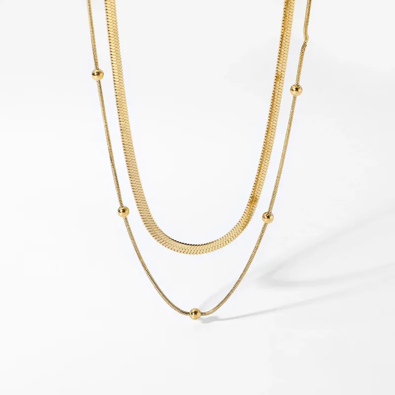 18K Gold Plated Snake Chain Necklace 5