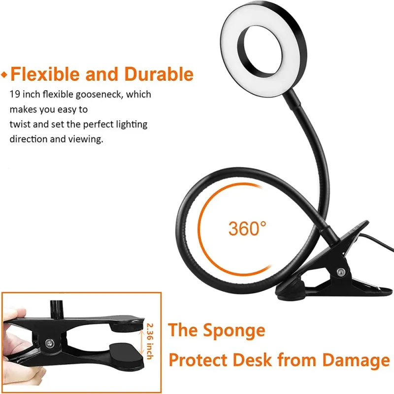 48 LED Clip-On Gooseneck Desk Lamp 5