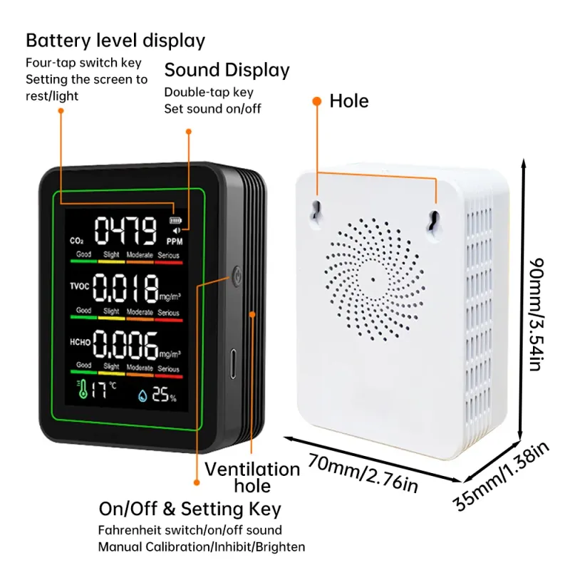 6-in-1 Air Quality Monitor 6