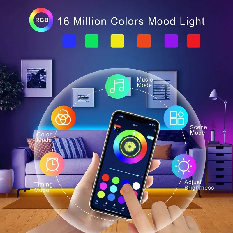 RGB LED Strip Lights with Music Sync 3