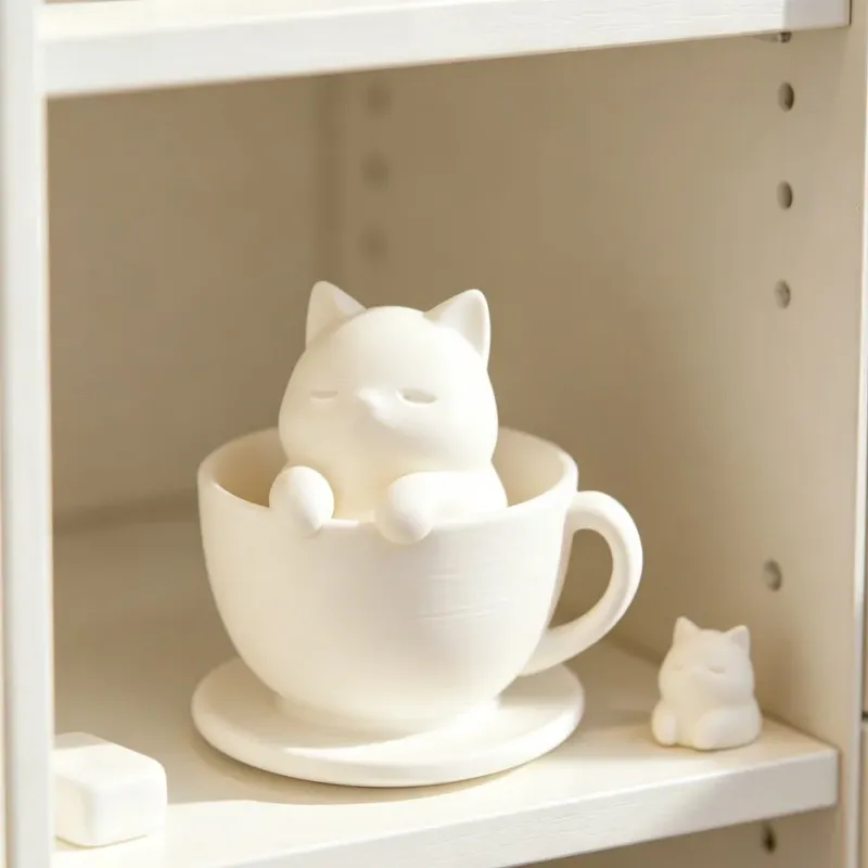 Cute Cat Cup Mini Succulent Planter 5