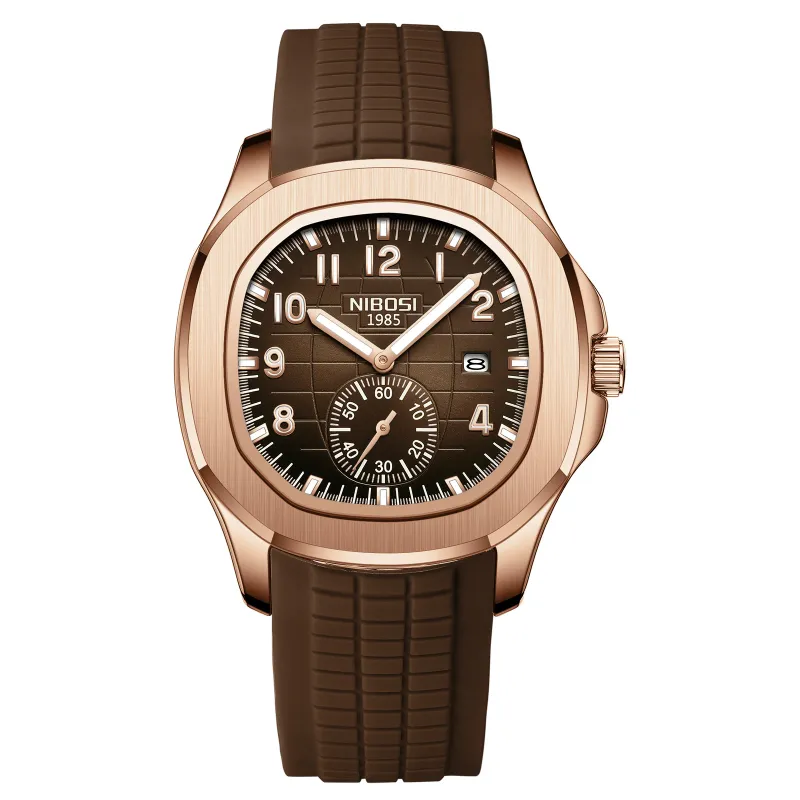 NIBOSI Men's Waterproof Square Quartz Watch 2