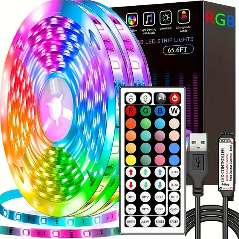 RGB LED Strip Light with Remote 1