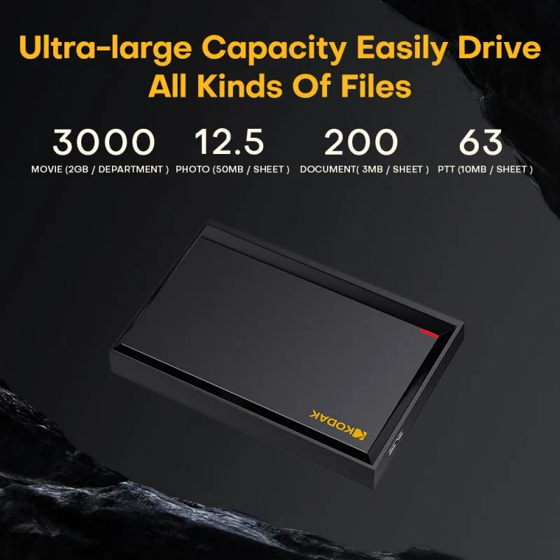 KODAK P190 портативный внешний жёсткий диск 5