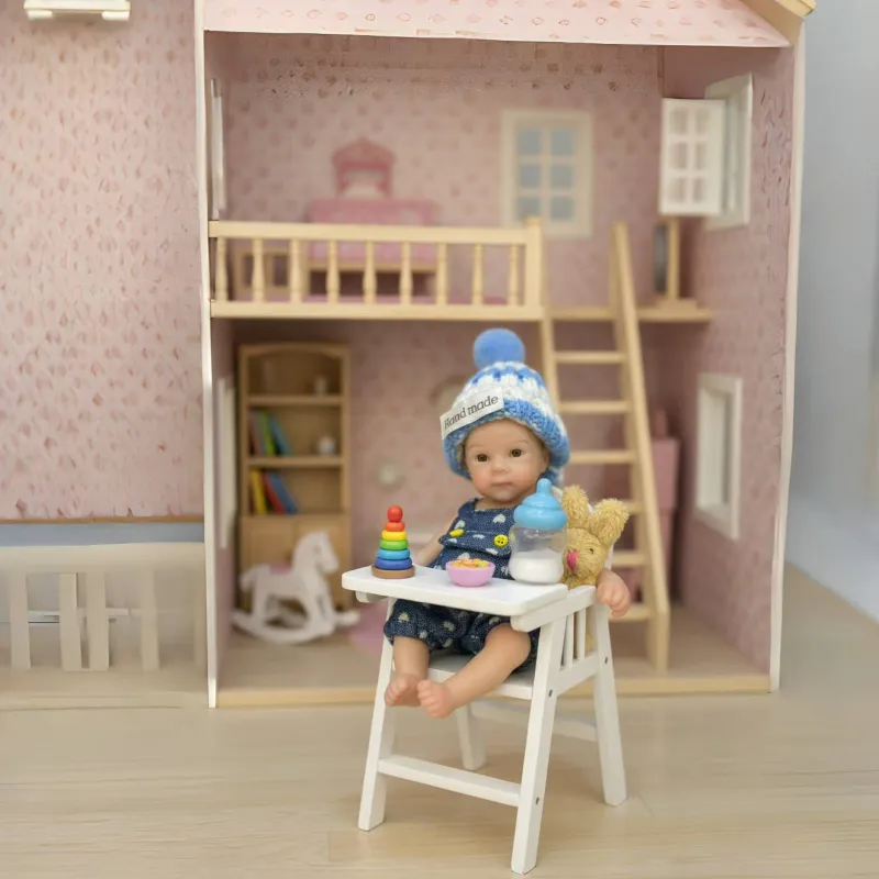 Mini Silicone Reborn Doll with Outfits 3