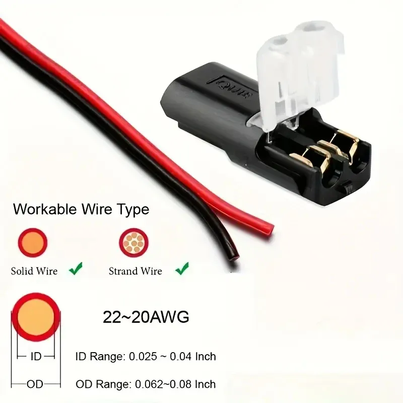 H2 2-Pin Pluggable Wire Connectors 4