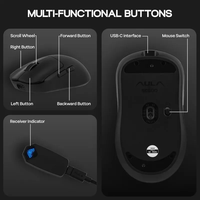 AULA SC800 37g Lightweight Gaming Mouse 5