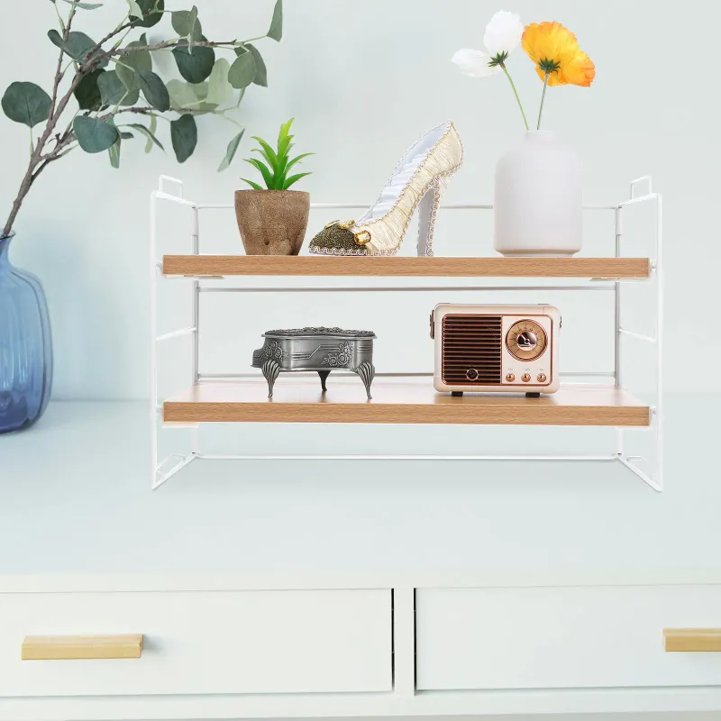 2-Tier Desktop Bookshelf Organizer 6