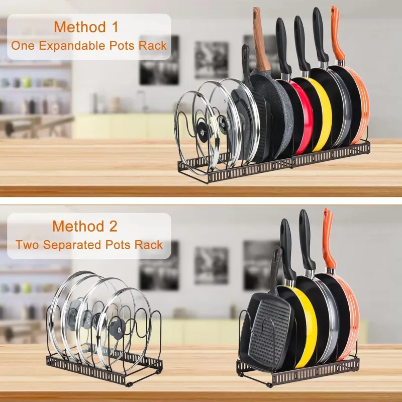 Expandable Pot Pan Organizer Rack 5
