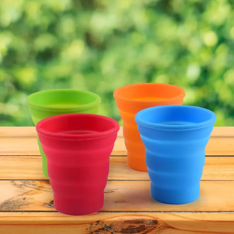 200ml Collapsible Travel Cup with Lid 3