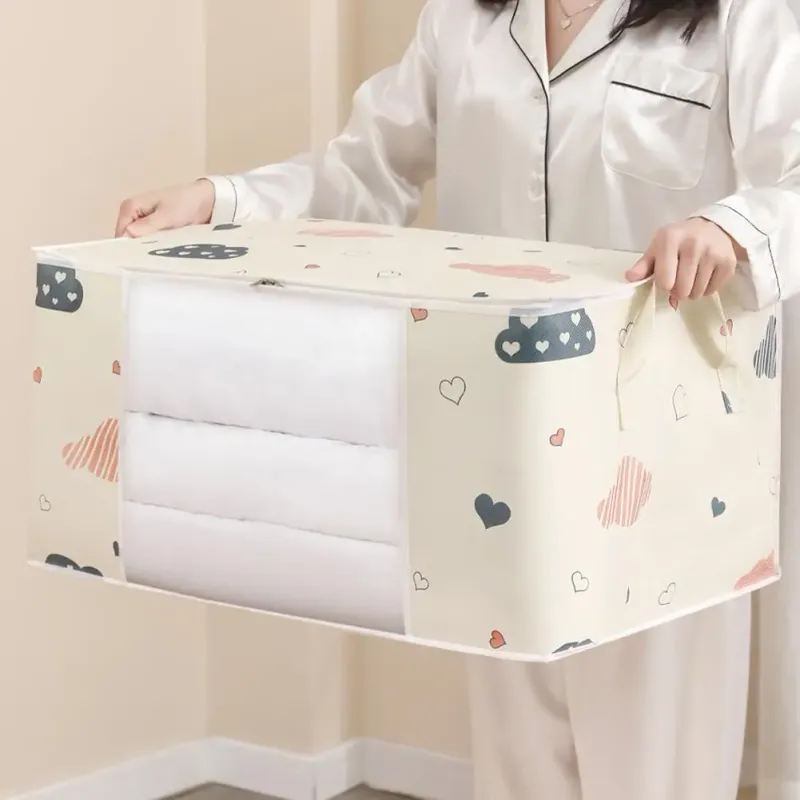 Non-Woven Storage Box with Window & Double Zippers 4