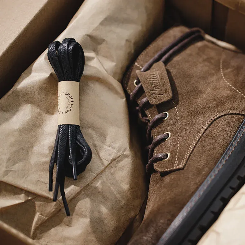 Vintage Split Suede Fleece-Lined Boots 4
