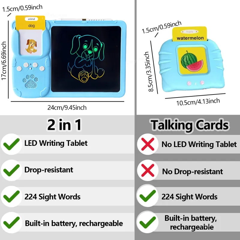 Talking Flash Cards & LCD Writing Tablet 6
