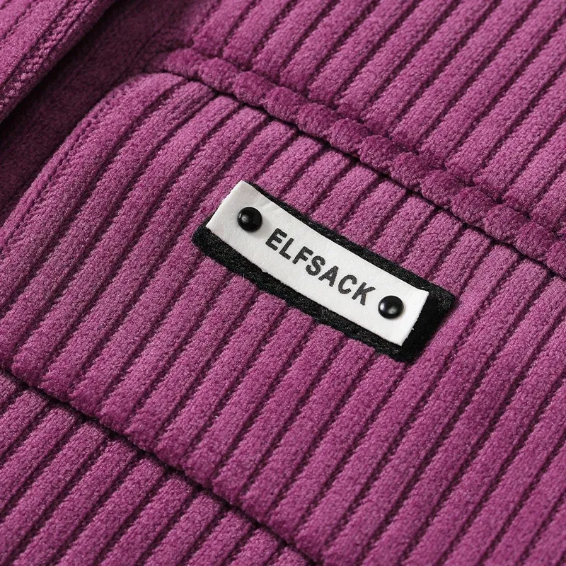 Purple Corduroy Blazer - Oversized Jacket 4