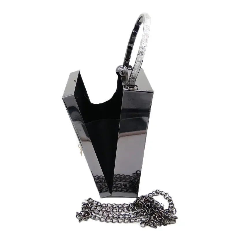FGG Metal Chain Crossbody Clutch 5