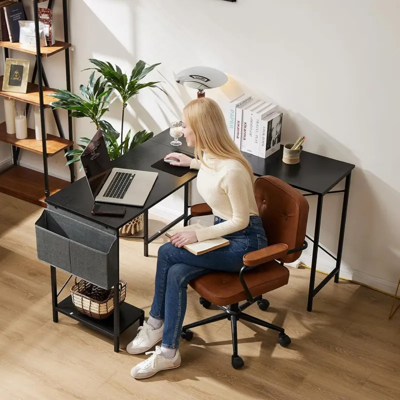 50-Inch L-Shaped Gaming Desk with CPU Stand 2