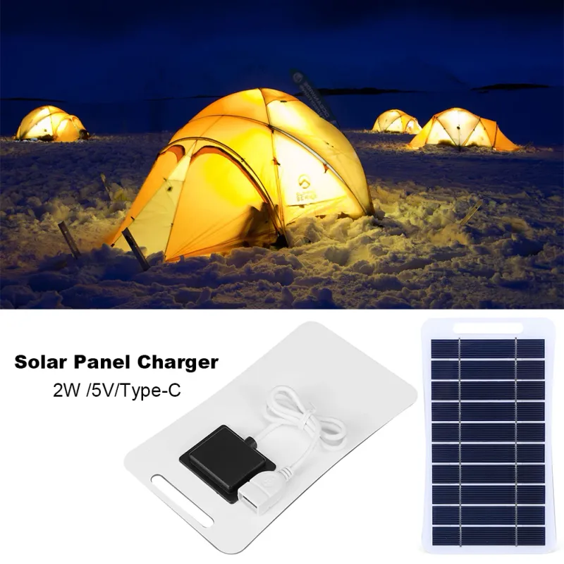 Портативное солнечное зарядное устройство 2W 5V 3