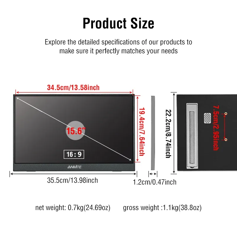 15.6" Touch Portable Gaming Monitor 6
