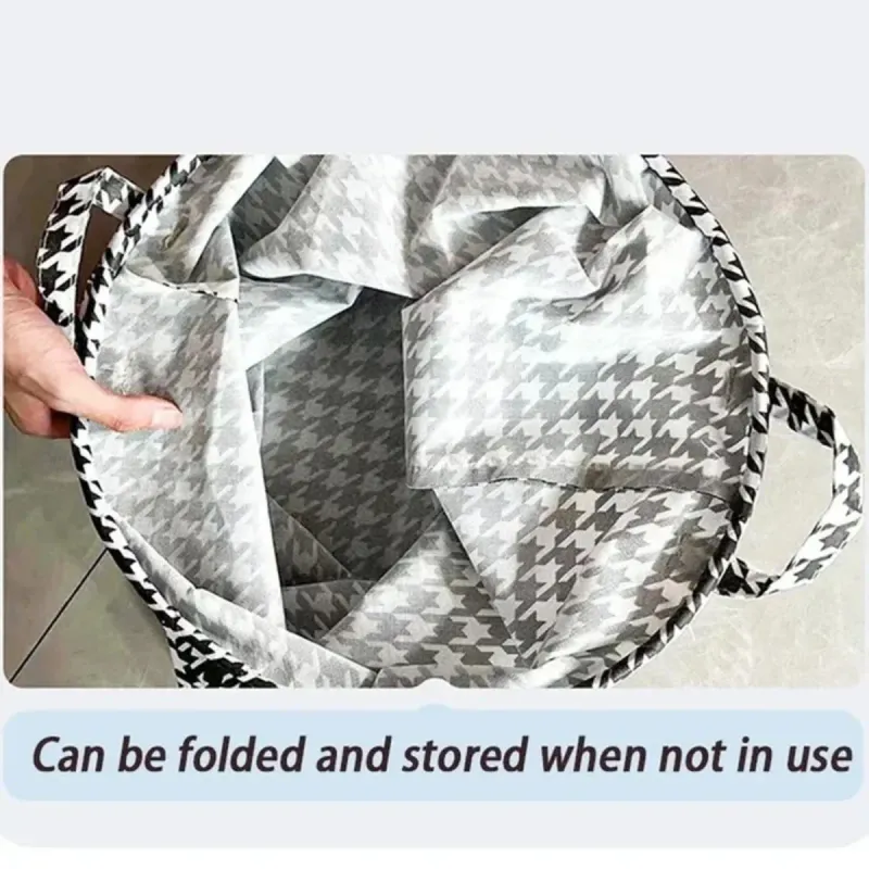 Houndstooth Foldable Laundry Basket 3