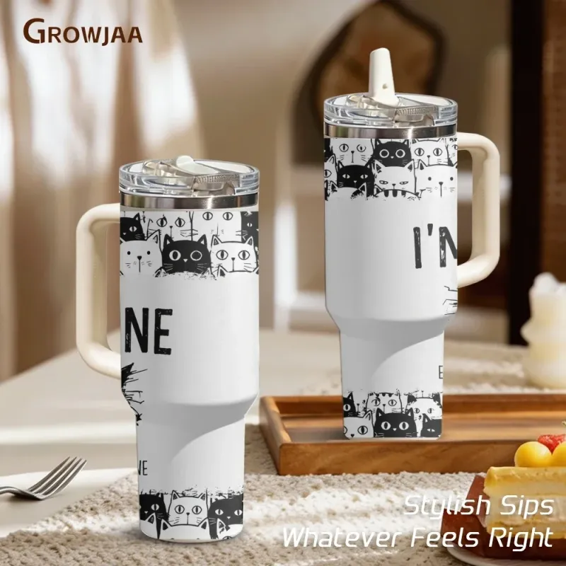 Cat Slogan Vacuum Flask 40oz 2