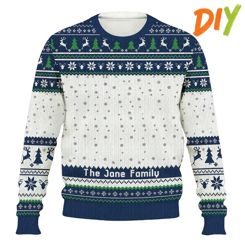DIY Photo Print Family Christmas Sweater 6