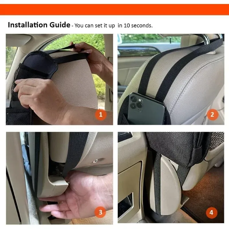 Car Seat Side Organizer Storage Bag 4
