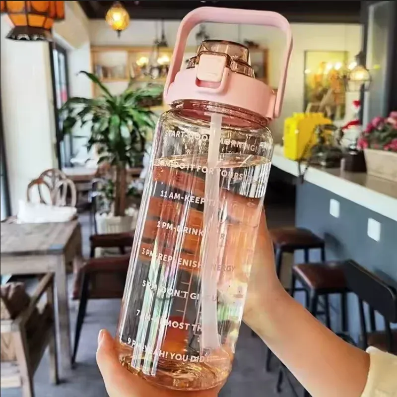 2L Straw Plastic Water Bottle 5