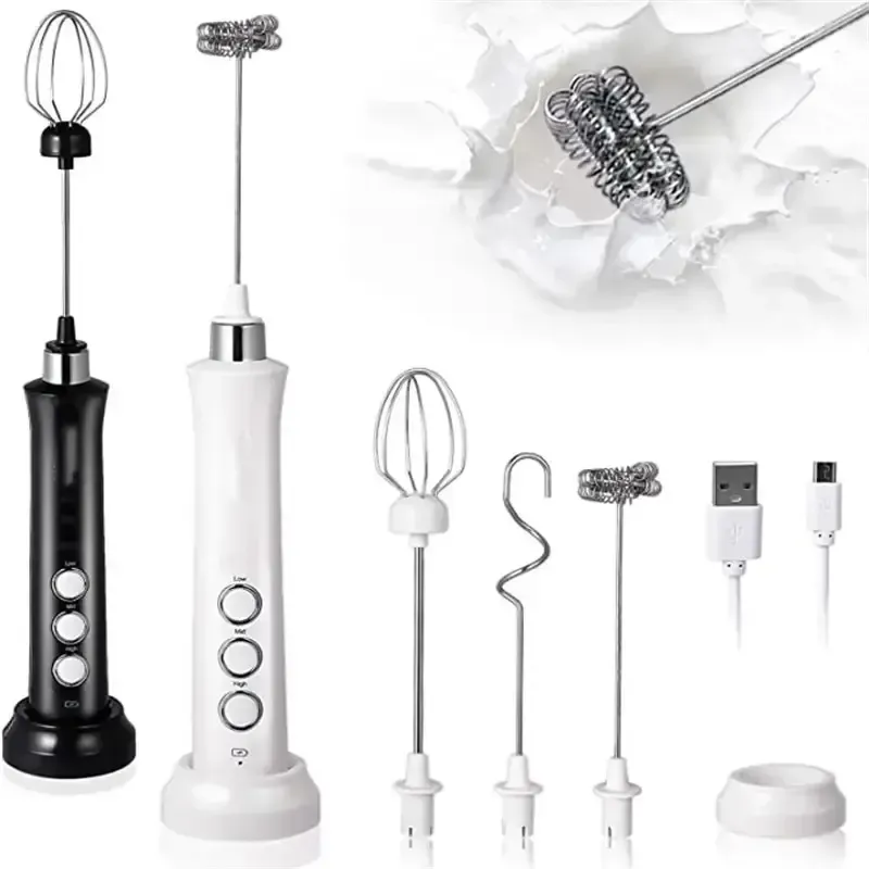 Wireless Rechargeable Milk Frother 3-Speed 1