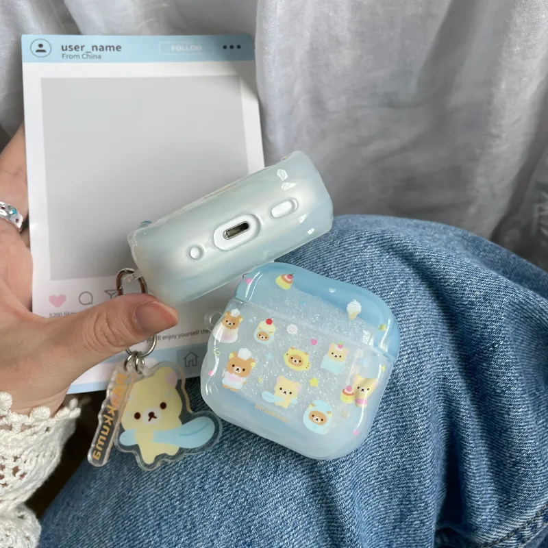 Cartoon Cake Bear AirPods Case 6
