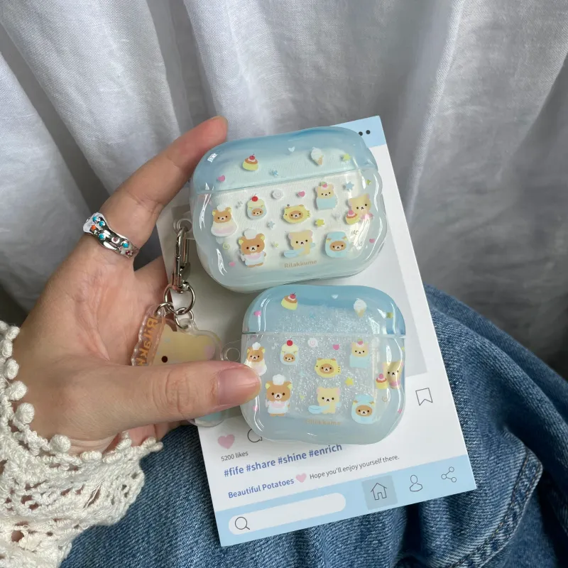 Cartoon Cake Bear AirPods Case 1