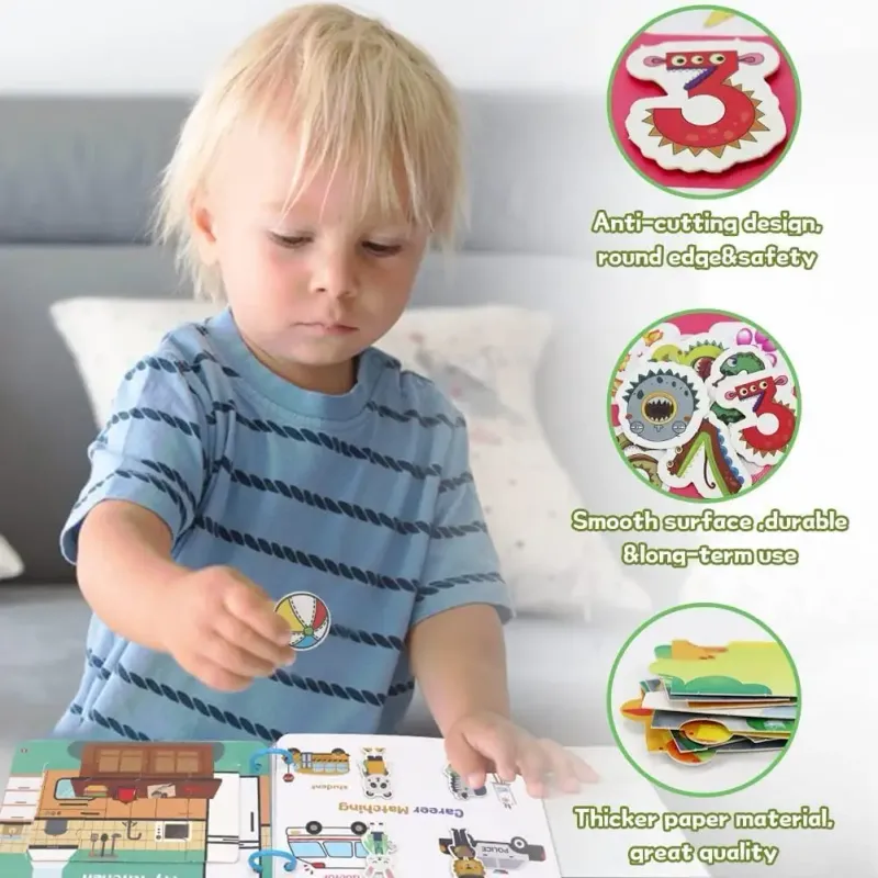 Yeahbo Montessori Busy Book for Toddlers 4
