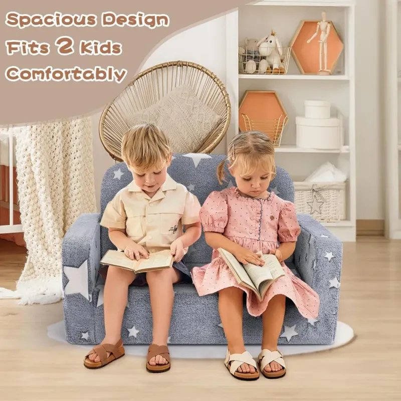 Extra Wide Kids Couch with Glow Features 3