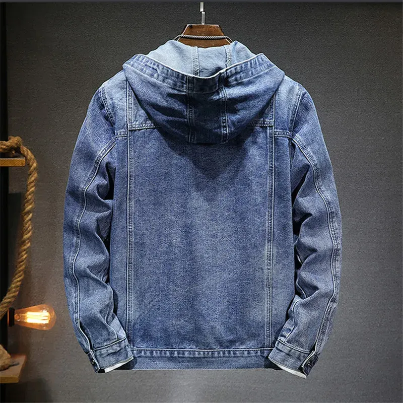 Men's Hooded Denim Jacket 2